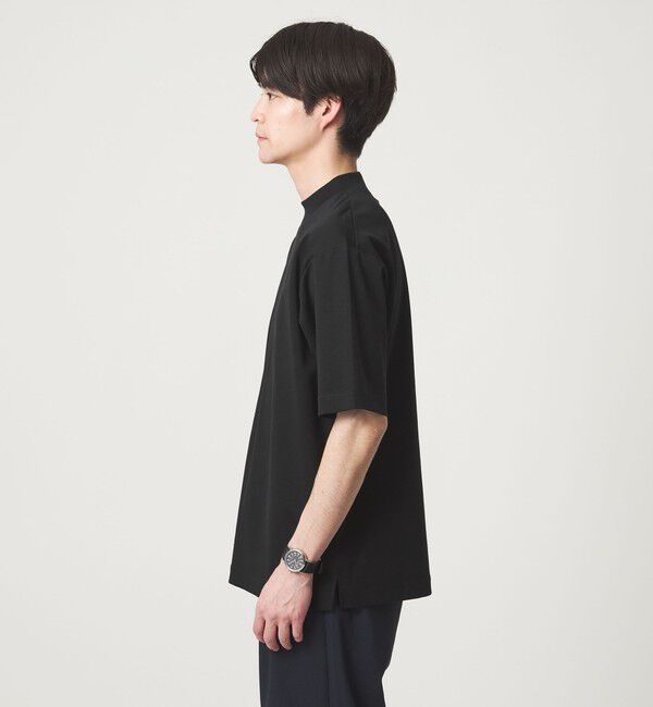 UNITED ARROWS green label relaxing「オーガニックコットン ポンチ モックネック Tシャツ -接触冷感-」|Tシャツ・カットソー|