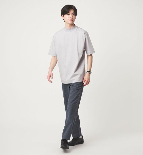 UNITED ARROWS green label relaxing「オーガニックコットン ポンチ モックネック Tシャツ -接触冷感-」|Tシャツ・カットソー|