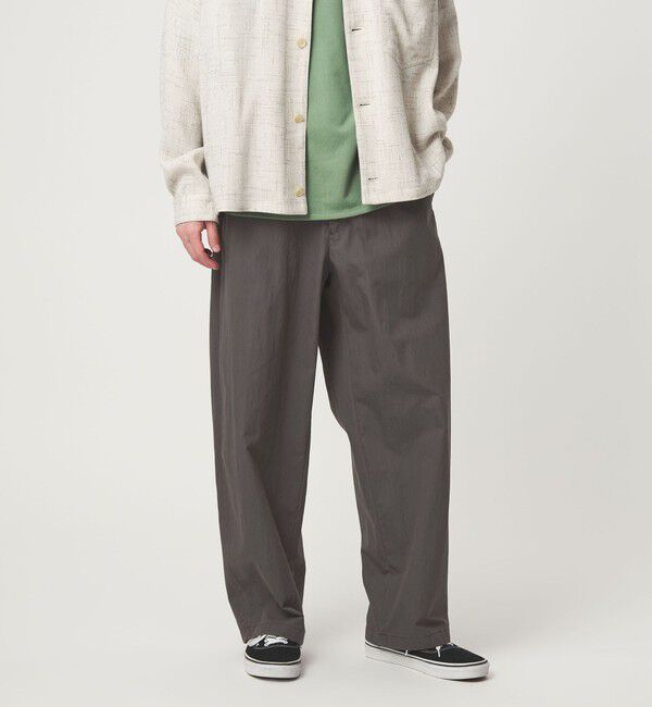 UNITED ARROWS green label relaxing「コットン ナイロン バレル ワイド イージーパンツ W4」|その他|DK.GRAY