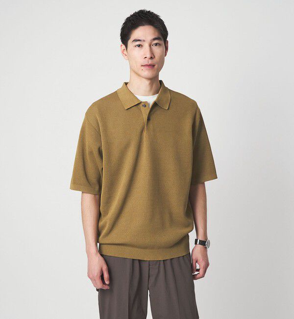 UNITED ARROWS green label relaxing「BREEZY ペーパー 半袖 ポロシャツ -ハンドウォッシャブル・抗菌・通気性-」|ポロシャツ|