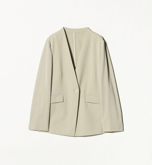 UNITED ARROWS green label relaxing「［size SHORTあり］サラフール ノーラペル ジャケット ストレッチ 接触冷感 UVカット」|ノーカラージャケット|