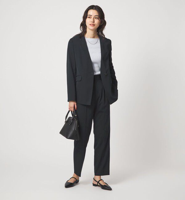 UNITED ARROWS green label relaxing「［size SHORTあり］サラフール ノーラペル ジャケット ストレッチ 接触冷感 UVカット」|ノーカラージャケット|