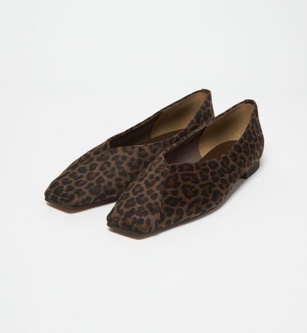 BEAUTY&YOUTH UNITED ARROWS「Vカット レオパード フラットシューズ」|バレエシューズ|