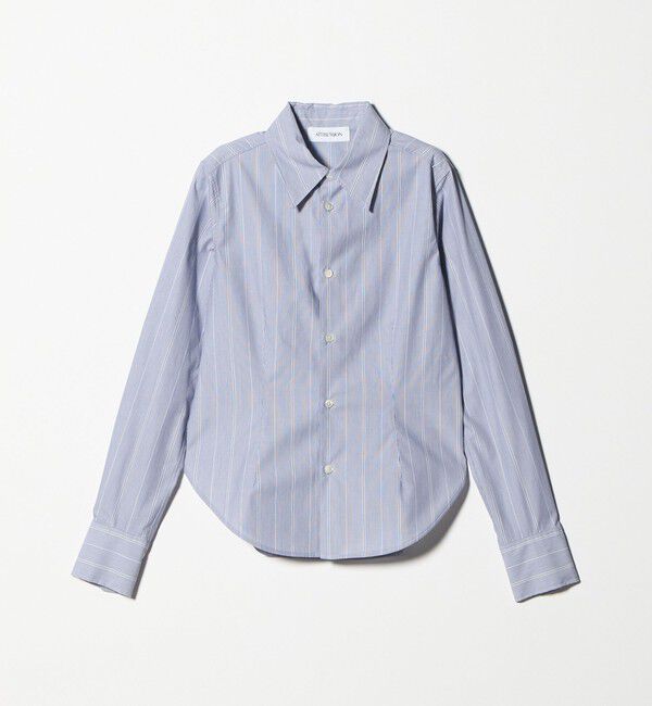 ATTISESSION「＜ATTISESSION＞コットン ストライプ スリム シャツ」|シャツ・ブラウス|