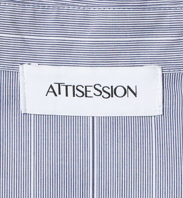 ATTISESSION「＜ATTISESSION＞コットン ストライプ スリム シャツ」|シャツ・ブラウス|