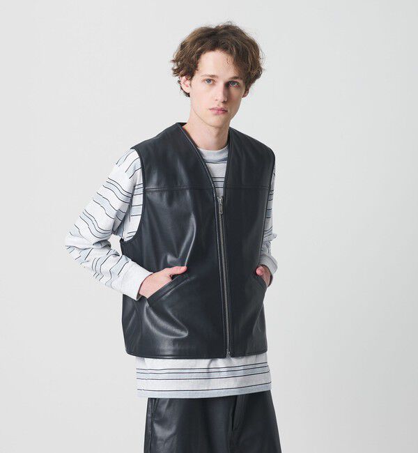 California General Store「＜CGS.＞レザー ライク ワーク ベスト」|ベスト・ジレ|