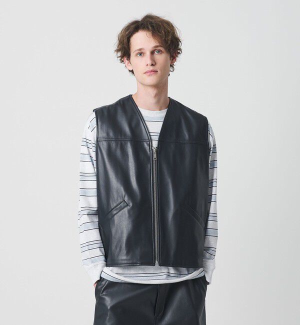 California General Store「＜CGS.＞レザー ライク ワーク ベスト」|ベスト・ジレ|