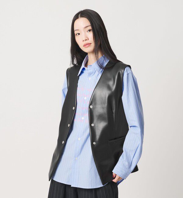 BEAUTY&YOUTH UNITED ARROWS「レザーライク ベスト」|ベスト・ジレ|