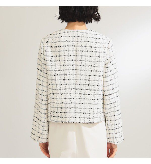 Demi-Luxe BEAMS 「ツイード ノーカラー ジャケット＊」|ダッフルコート|