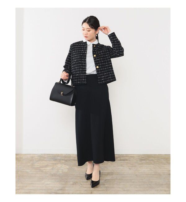 Demi-Luxe BEAMS 「ツイード ノーカラー ジャケット＊」|ダッフルコート|