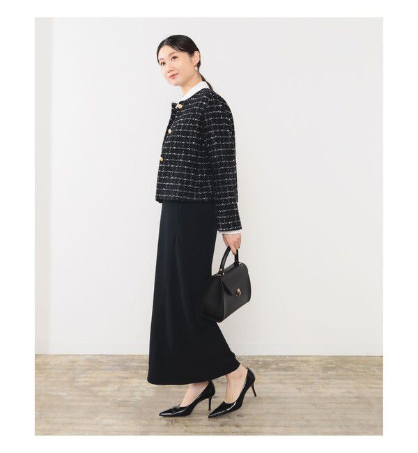 Demi-Luxe BEAMS 「ツイード ノーカラー ジャケット＊」|ダッフルコート|