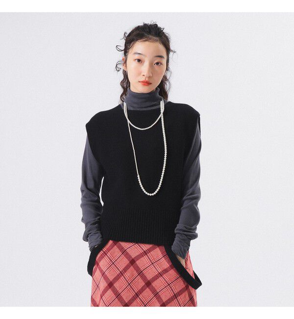 BEAMSBOY「ミリタリー アレンジ ベスト」|ベスト・ジレ|BLACK