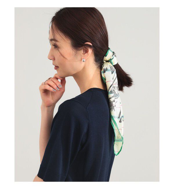 Demi-Luxe BEAMS 「ｍanipuri / ボタニカル スカーフ」|ストール|