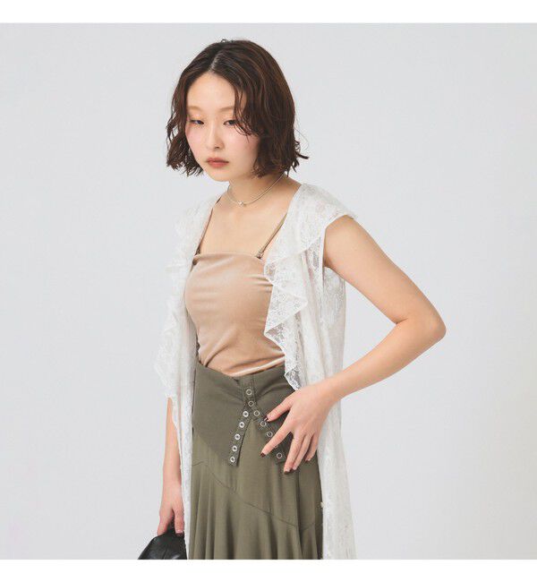 Ray BEAMS 「2WAY ベロア カップ付き キャミソール」|キャミソール|