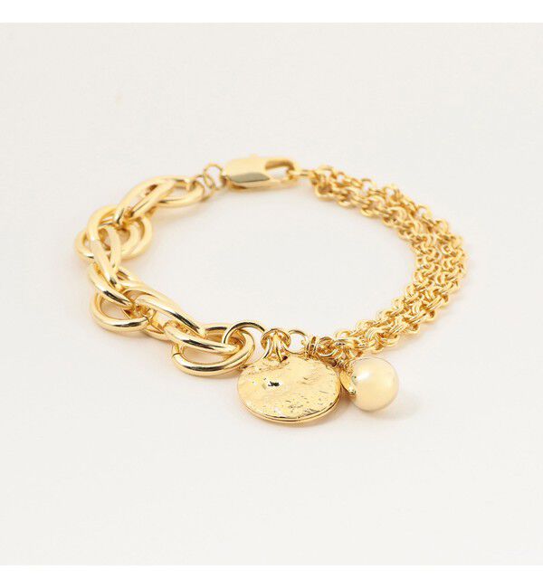 Ray BEAMS 「ミックス チェーン モチーフ ブレスレット」|ブレスレット・バングル|