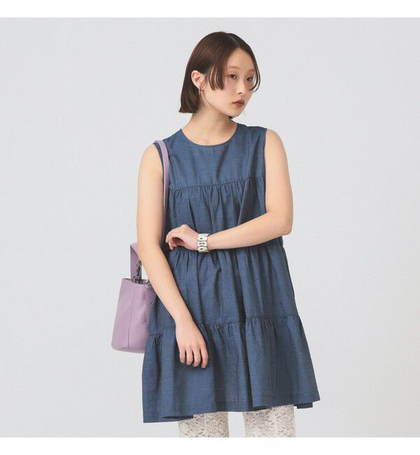 Ray BEAMS 「Gymphlex / ティアード ノースリーブ チュニック」|シャツ・ブラウス|