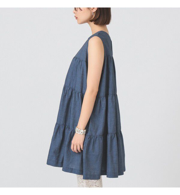 Ray BEAMS 「Gymphlex / ティアード ノースリーブ チュニック」|シャツ・ブラウス|