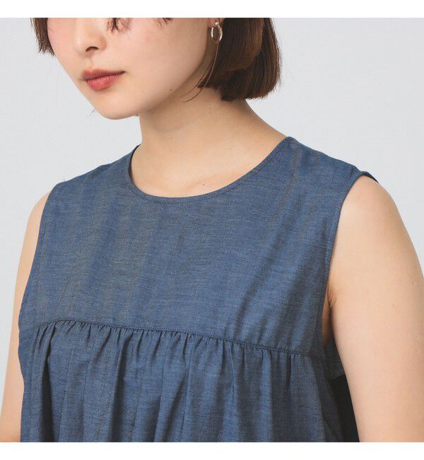 Ray BEAMS 「Gymphlex / ティアード ノースリーブ チュニック」|シャツ・ブラウス|