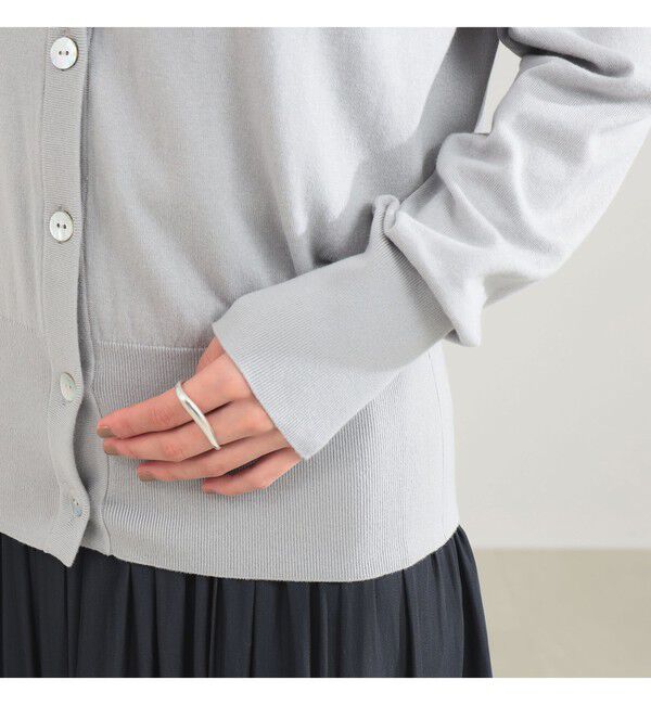 Demi-Luxe BEAMS 「AK+1 / 16ゲージ スビンコットン Vネック カーディガン」|ニット・セーター|