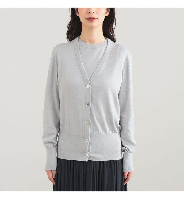 Demi-Luxe BEAMS 「AK+1 / 16ゲージ スビンコットン Vネック カーディガン」|ニット・セーター|