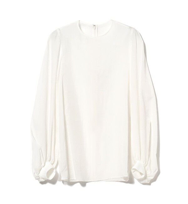 Demi-Luxe BEAMS 「AK+1 / クルーネック リブ ブラウス」|シャツ・ブラウス|