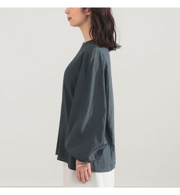 Demi-Luxe BEAMS 「AK+1 / クルーネック リブ ブラウス」|シャツ・ブラウス|