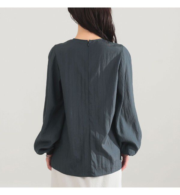 Demi-Luxe BEAMS 「AK+1 / クルーネック リブ ブラウス」|シャツ・ブラウス|