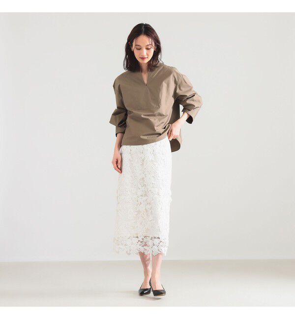 Demi-Luxe BEAMS 「ワイド カフス プルオーバー シャツ」|シャツ・ブラウス|