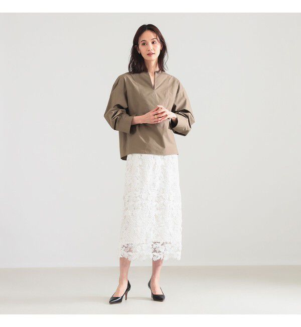 Demi-Luxe BEAMS 「ワイド カフス プルオーバー シャツ」|シャツ・ブラウス|