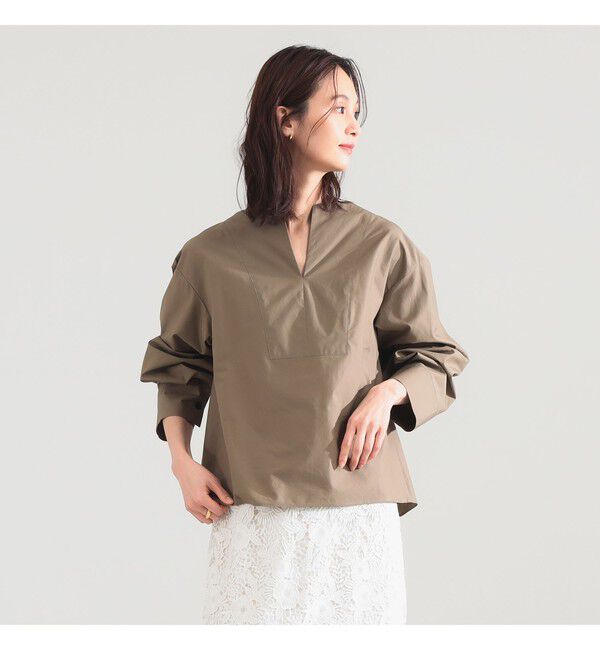 Demi-Luxe BEAMS 「ワイド カフス プルオーバー シャツ」|シャツ・ブラウス|