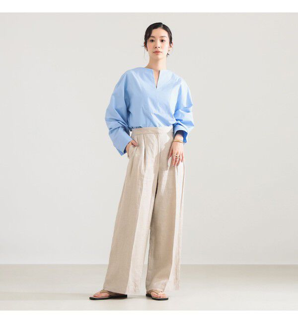 Demi-Luxe BEAMS 「ワイド カフス プルオーバー シャツ」|シャツ・ブラウス|