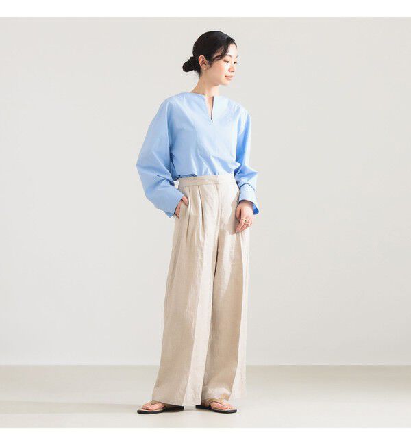 Demi-Luxe BEAMS 「ワイド カフス プルオーバー シャツ」|シャツ・ブラウス|