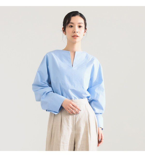 Demi-Luxe BEAMS 「ワイド カフス プルオーバー シャツ」|シャツ・ブラウス|
