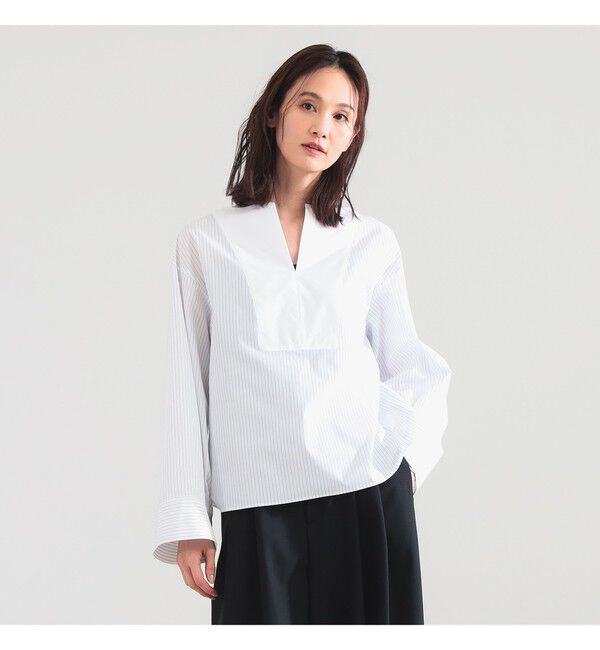 Demi-Luxe BEAMS 「ワイド カフス プルオーバー シャツ」|シャツ・ブラウス|
