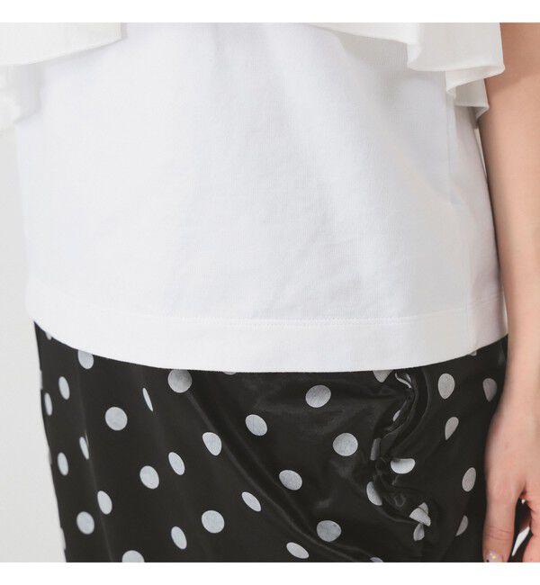 Ray BEAMS 「アシメ ギャザー フリル Tシャツ」|Tシャツ・カットソー|