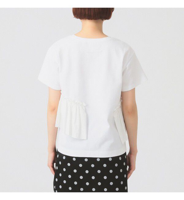 Ray BEAMS 「アシメ ギャザー フリル Tシャツ」|Tシャツ・カットソー|