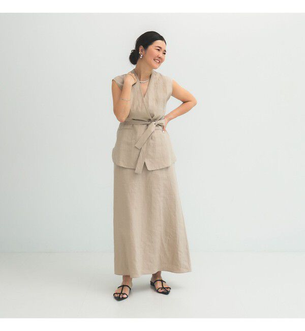 Demi-Luxe BEAMS 「リネン ラップ ジレ ブラウス .M」|シャツ・ブラウス|