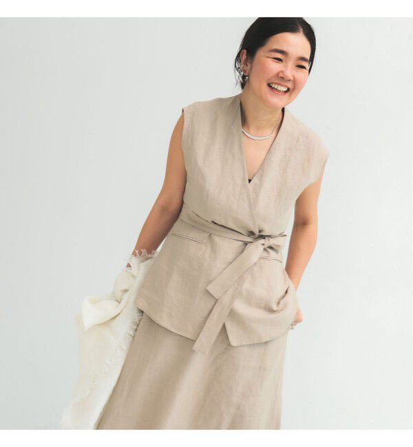 Demi-Luxe BEAMS 「リネン ラップ ジレ ブラウス .M」|シャツ・ブラウス|