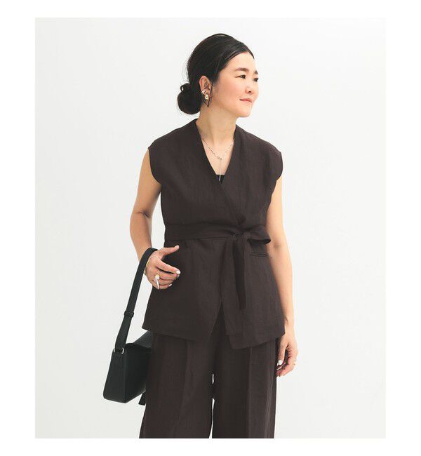 Demi-Luxe BEAMS 「リネン ラップ ジレ ブラウス .M」|シャツ・ブラウス|BITTER_BROWN