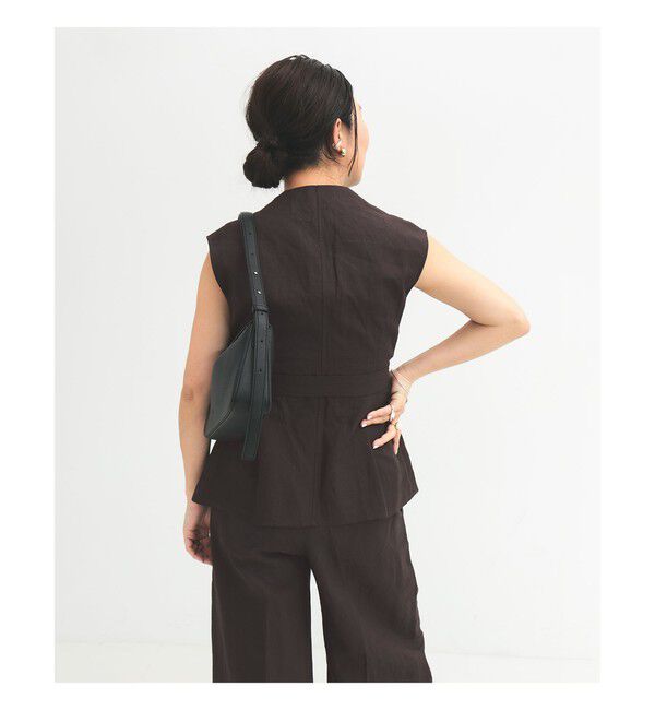 Demi-Luxe BEAMS 「リネン ラップ ジレ ブラウス .M」|シャツ・ブラウス|