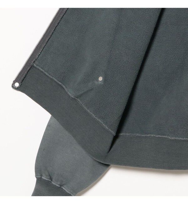 BEAMS「フェード リベット フルジップアップ フーディ 【ワイドショートフィット】」|スウェット・ジャージ|