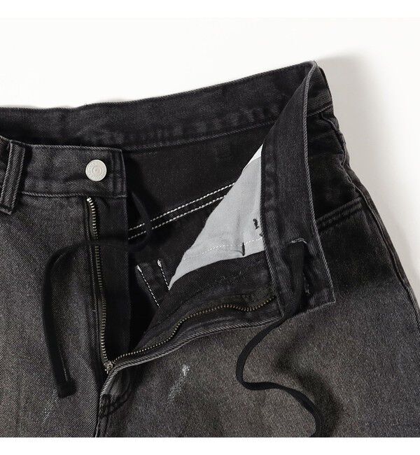 BEAMS「ワイドストレート クォーターレングス ペインターデニム」|デニム|