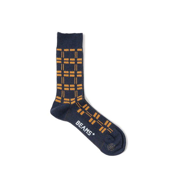 BEAMS PLUS「Net Socks」|ソックス|NAVY/GOLD