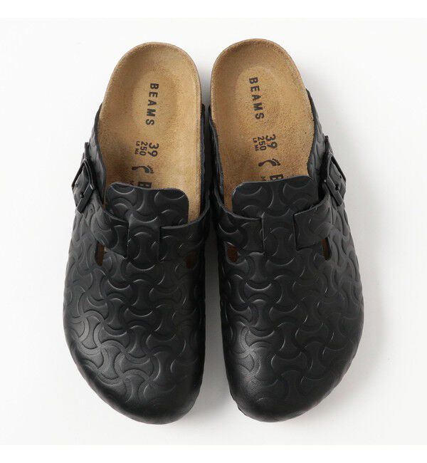 BEAMS「【別注】BIRKENSTOCK / BOSTON &ldquo;BONE PATTERN&rdquo; Smooth BLACK」|サンダル|