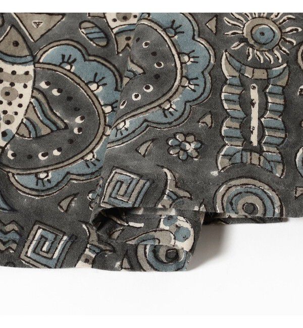 BEAMS PLUS「Open Collar Block Print」|シャツ・ブラウス|