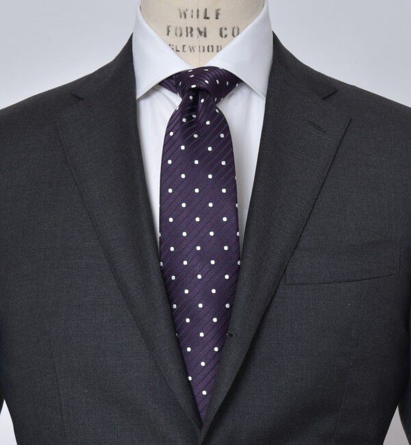 SHIPS「SHIPS: サテン ドビー ドット ネクタイ」|ネクタイ・蝶ネクタイ|パープル