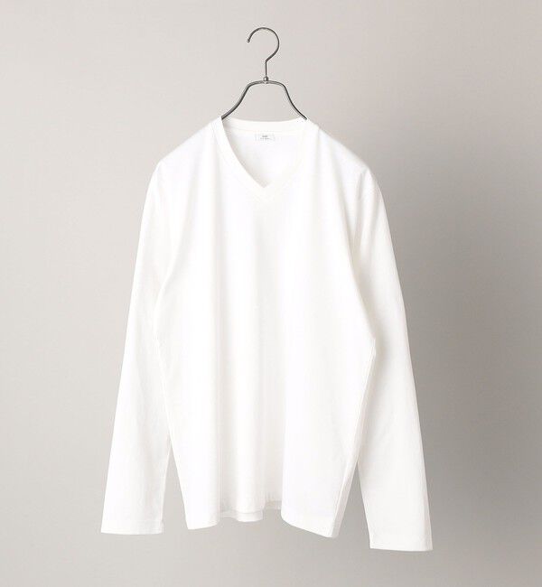 SHIPS「SHIPS: 抗菌・防臭 NANO-FINE(R) ハイゲージ Vネック Tシャツ (ロンT)」|Tシャツ・カットソー|