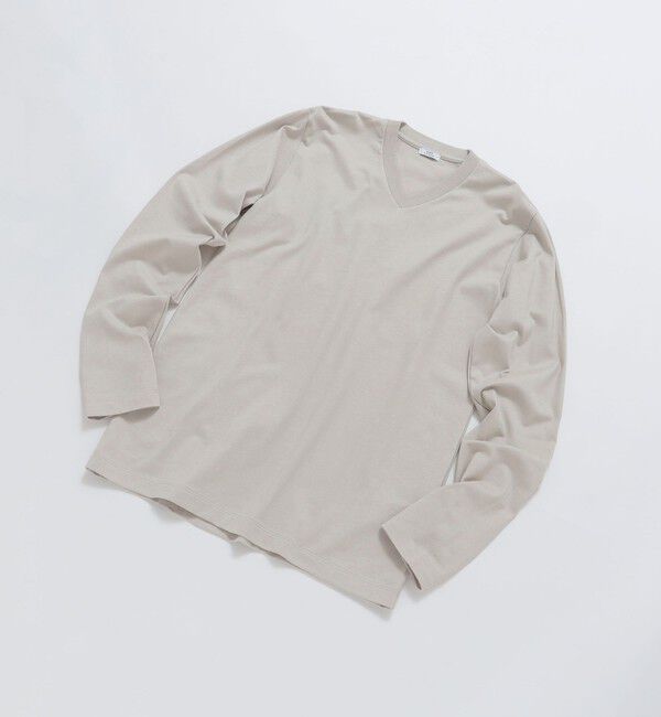 SHIPS「SHIPS: 抗菌・防臭 NANO-FINE(R) ハイゲージ Vネック Tシャツ (ロンT)」|Tシャツ・カットソー|