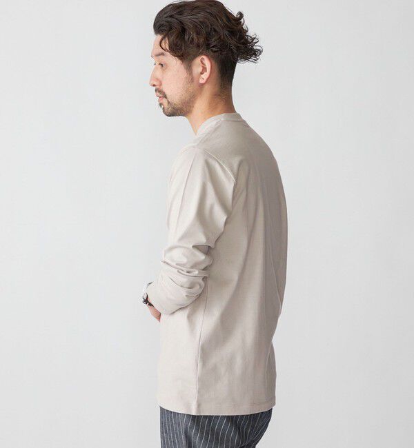 SHIPS「SHIPS: 抗菌・防臭 NANO-FINE(R) ハイゲージ Vネック Tシャツ (ロンT)」|Tシャツ・カットソー|