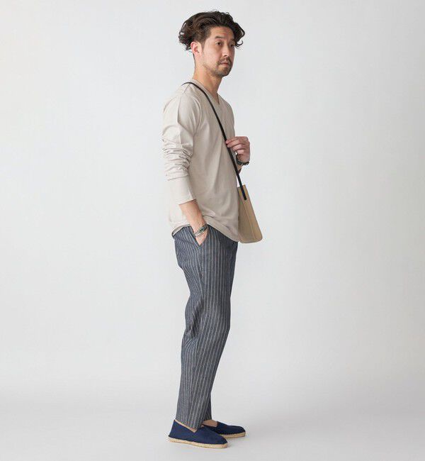 SHIPS「SHIPS: 抗菌・防臭 NANO-FINE(R) ハイゲージ Vネック Tシャツ (ロンT)」|Tシャツ・カットソー|